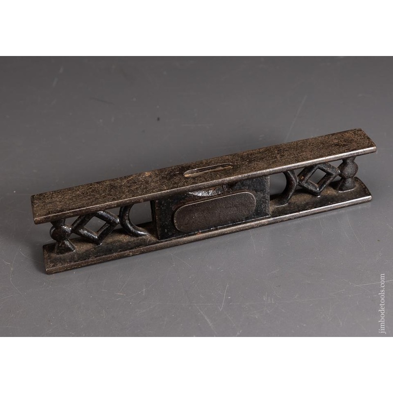 Rare and Fine 8 1/2 inch FITCHBURG Ornate Cast Iron Level – 95984