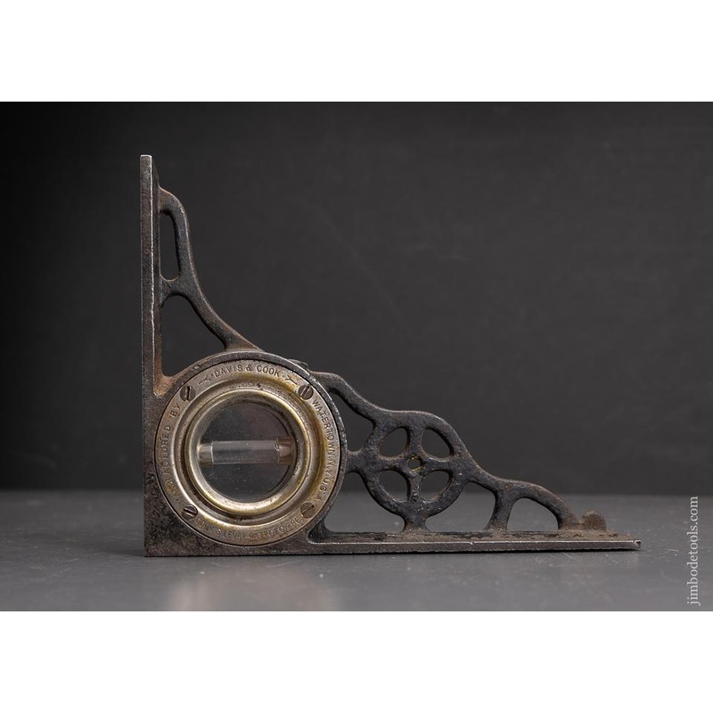 Rare! COOK Patent December 7, 1886 DAVIS & COOK Pretzel Corner Level FINE – 96008