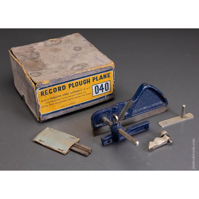 RECORD No. 040 Plow Plane 100% Complete in Original Box – 96061