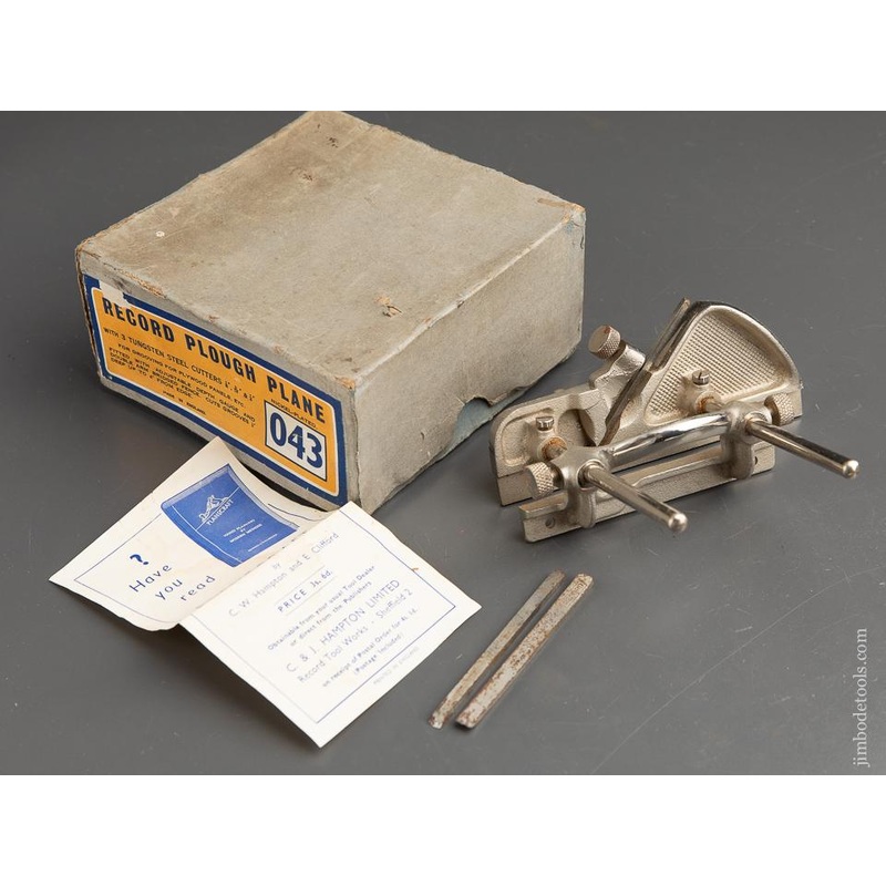 RECORD No. 043 Plough/Plow Plane MINT in Original Box — 90946