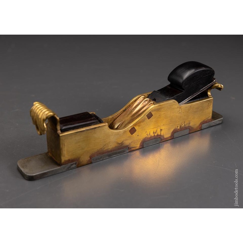 Remarkable Narrow Miter Plane in Gunmetal, Steel, and Ebony! – EXCELSIOR 94623 – AS OF DEC 9