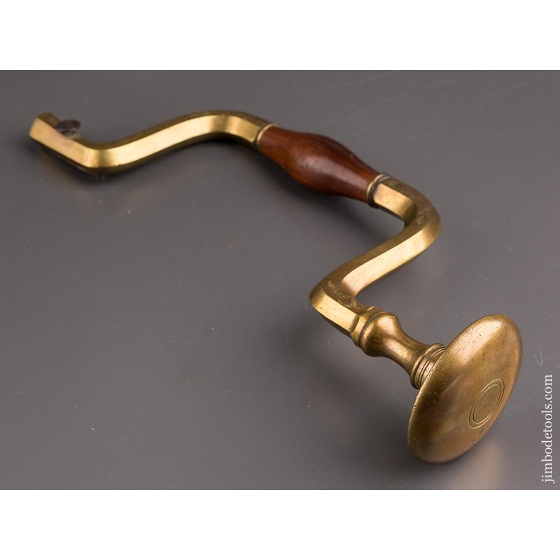 Sensational HORTON SHEFFIELD NOVETH 1850 Brass and Rosewood Engraved Bit Brace – 96092 – AS OF DEC 7