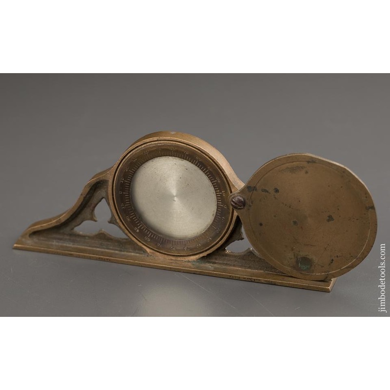 Stunning PATENT LEVEL CO. BRIDGEPORT CT Mantle Clock Level with Swing away Cover Circa 1866 – 87147U – AS OF Dec. 11th