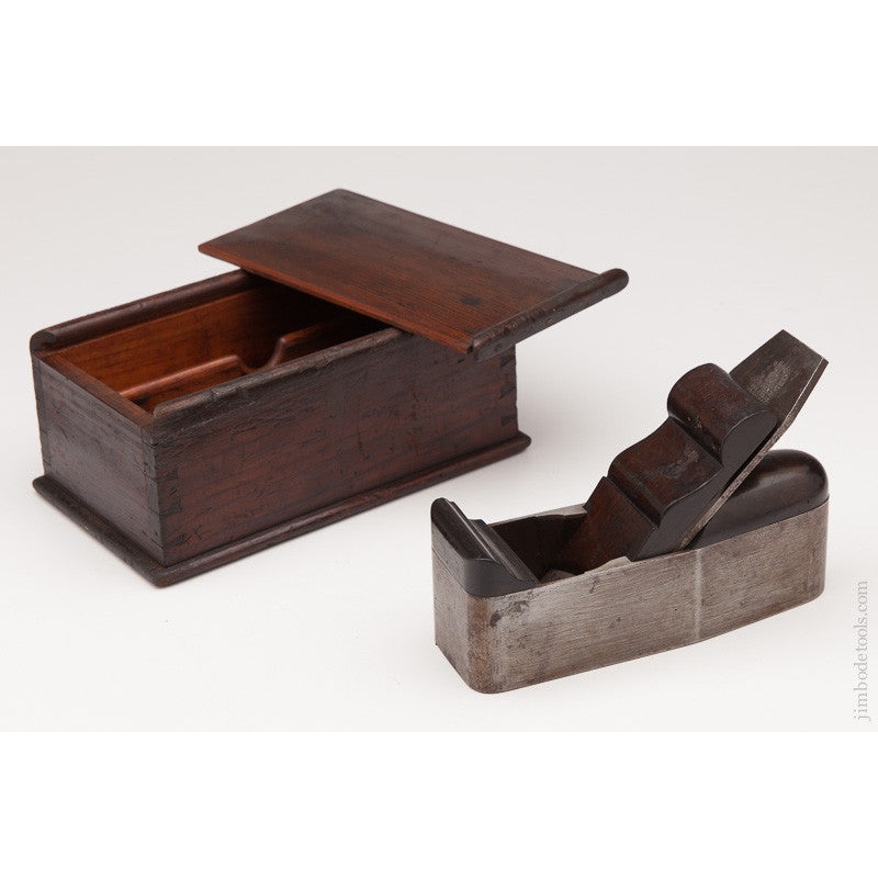 Stunning! Rosewood and Iron Smooth Plane in Dovetailed Box — 60523U