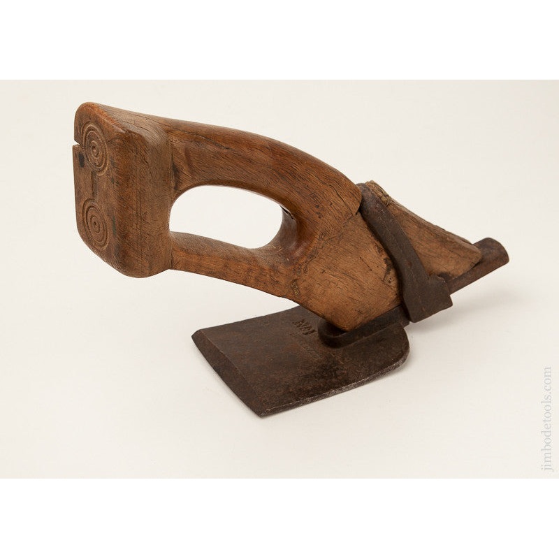 WM. ASH Live Oak Decorated Connecticut-Style Adze — 69732R
