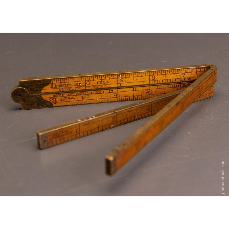 Rare STANLEY NO. 54 SPECIAL Full Bound Boxwood Rule – 96055