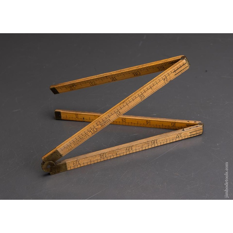 Rare STANLEY No. 61 1/2 Boxwood Folding Rule – 96029