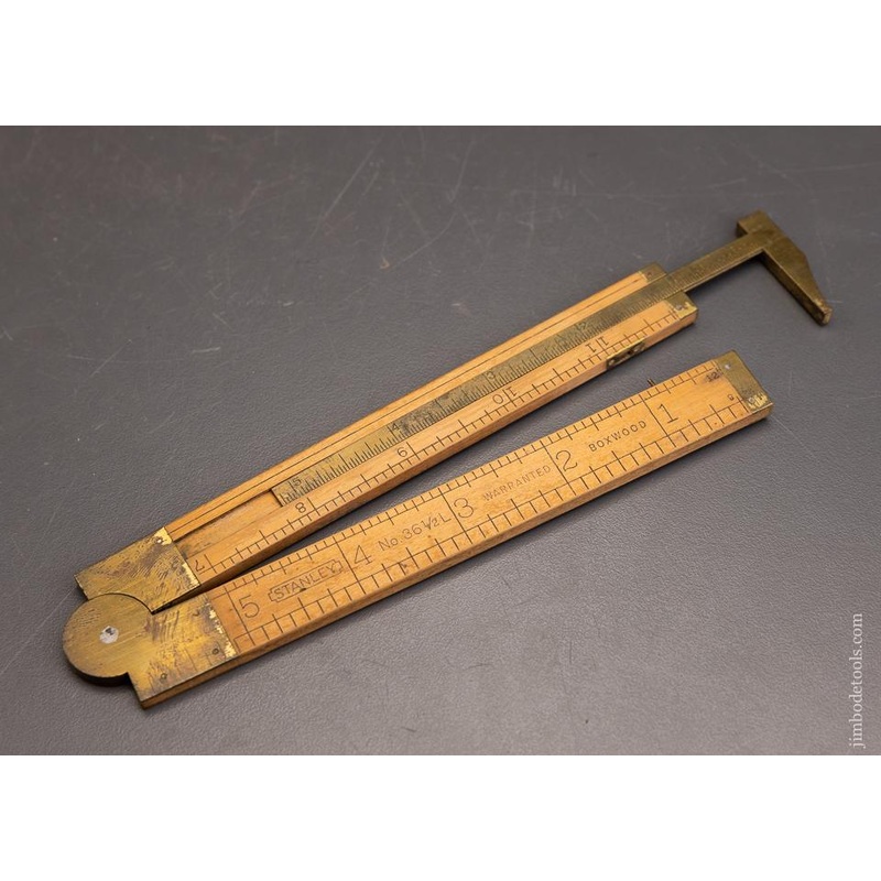 STANLEY No. 36 1/2L Boxwood Caliper Rule Fine – 95615