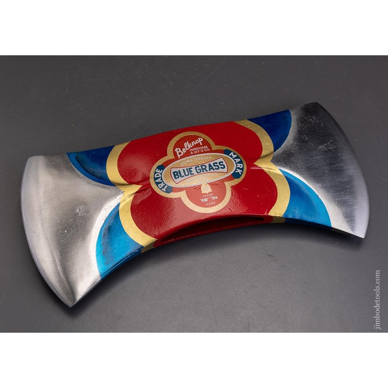 Stunning Bluegrass Double Bit Axe in Full Paint Restored – EXCELSIOR 96148