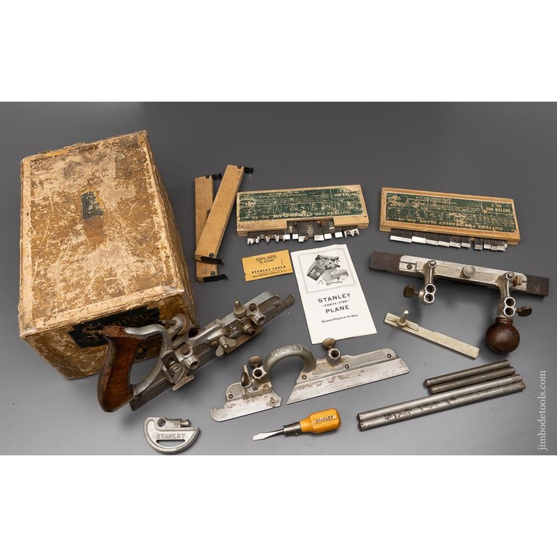 Rare & Complete Aluminum STANLEY No. A45 Combination Plow Plane in its Original Box – 96130 – AS OF JAN 8