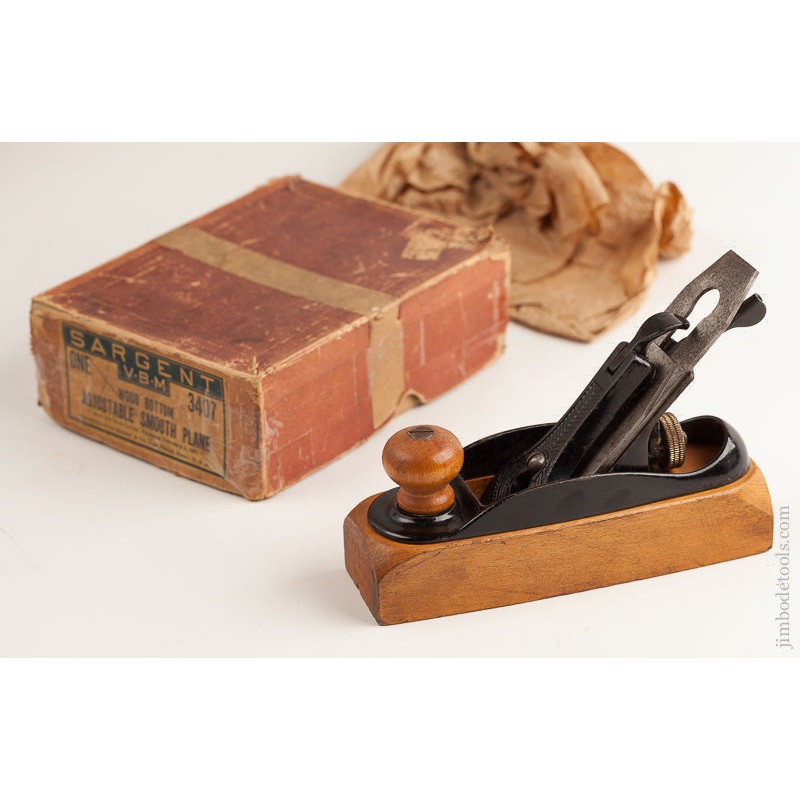 Tiny SARGENT No. 3407 Adjustable Smooth Plane MINT in RARE Original Box — 73286