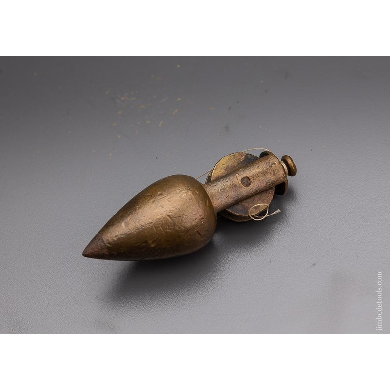TRAUT PATENT 1874 STANLEY No. 2 Plumb Bob with Reel Feature – 96251