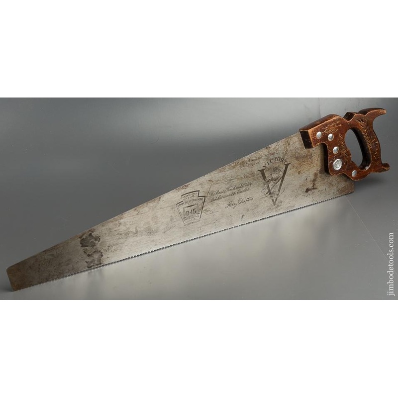 VICTORY SAW DISSTON D15 Hand Saw with Rosewood Handle — 79409