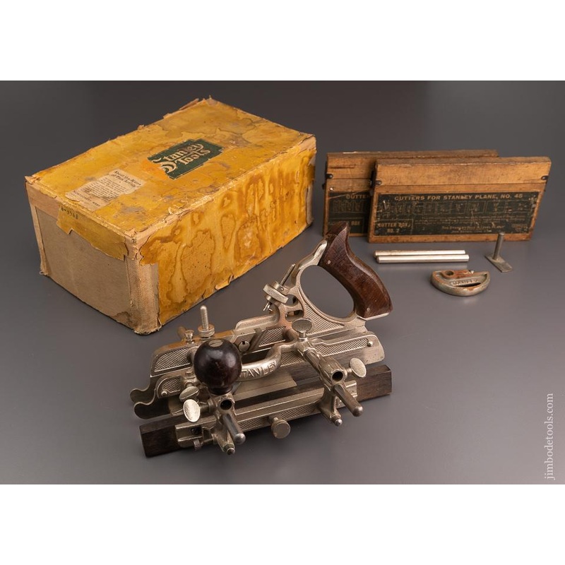 STANLEY No. 45 Combination Plane 100% COMPLETE in Original Box – 96532