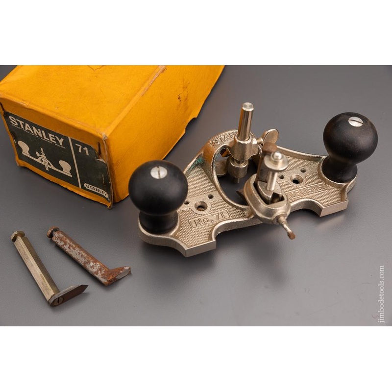 100% Complete STANLEY No. 71 Router Plane Near Mint in Box – 96033