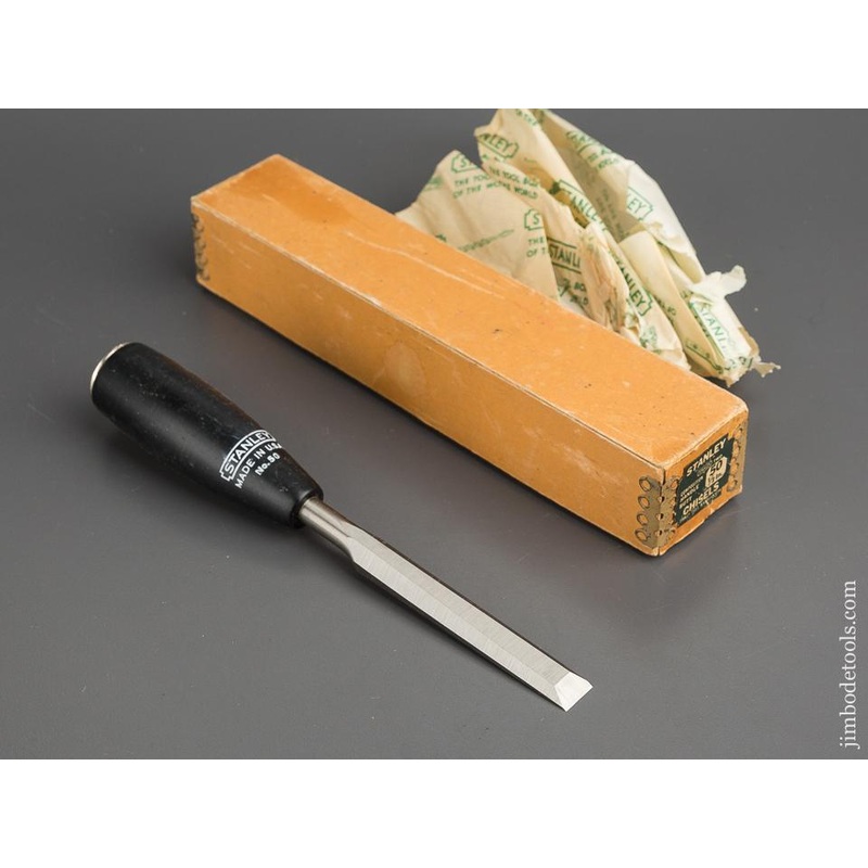 STANLEY No. 50 Composition Handle Butt Chisel 1/2 inch Size in Original Box * 80046