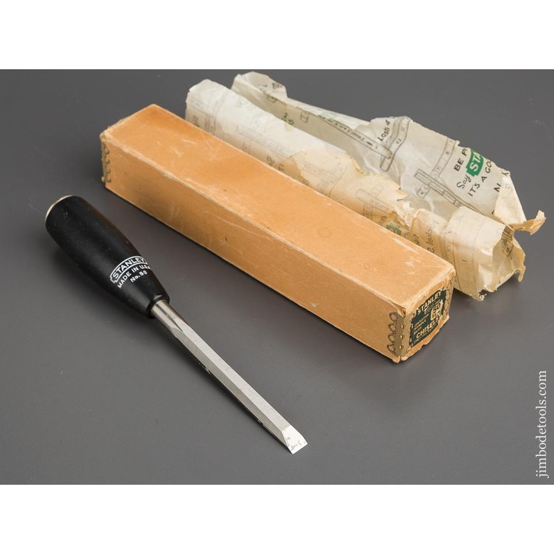 STANLEY No. 50 Composition Handle Butt Chisel 3/8 inch Size in Original Box * 80049