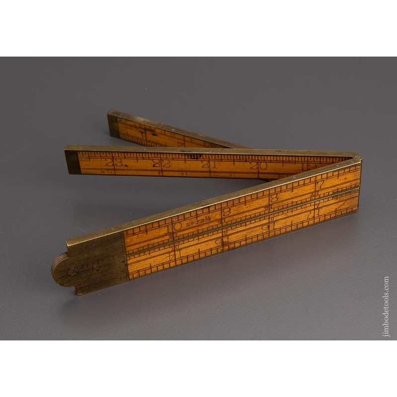 Rare STANLEY No. 72 1/2 Full Bound Boxwood Rule – 96817