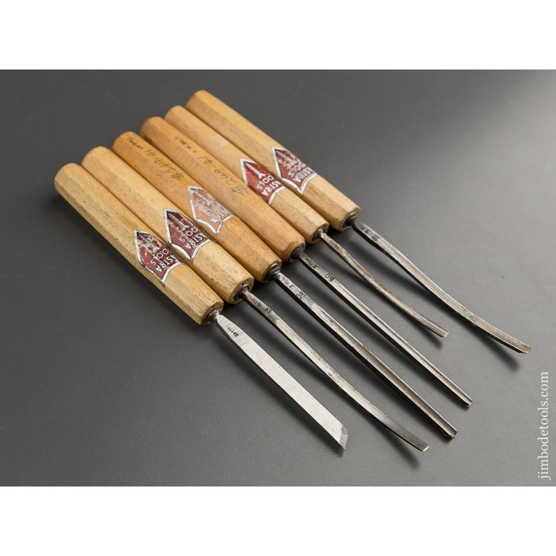 Six NEW OLD STOCK Carving Chisels by DASTRA with Decals * 88732