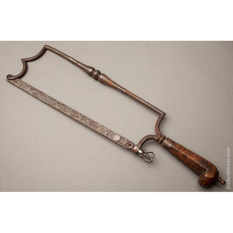 STUNNING 18th Century Surgeon’s Saw with Burl Handle – EXCELSIOR 68988