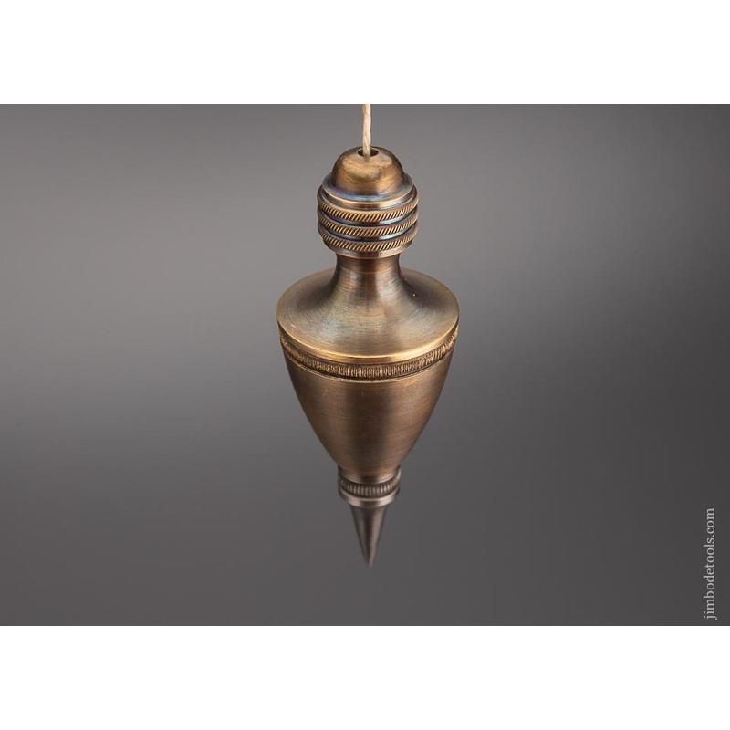 Stunning Brass & Steel Plumb Bob with Knurling Galore – 96631