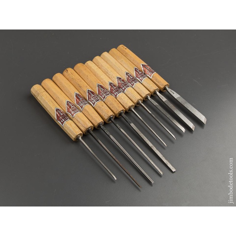 Ten DASTRA Fine Carving Gouges with Decals — 88623