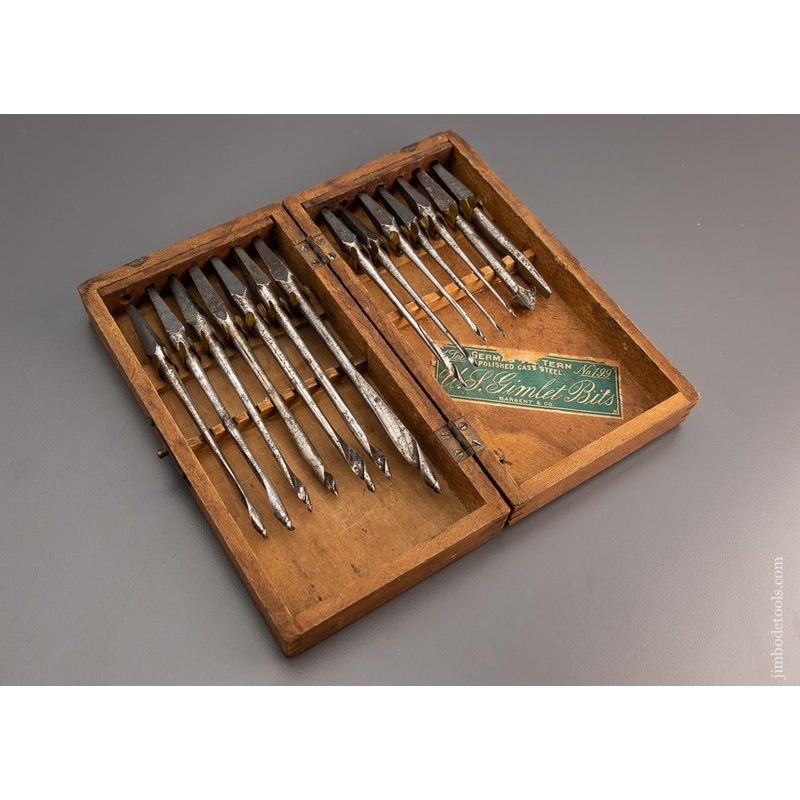 Rare SARGENT Gimlet Bit Set in Original box No. 199 – 96962