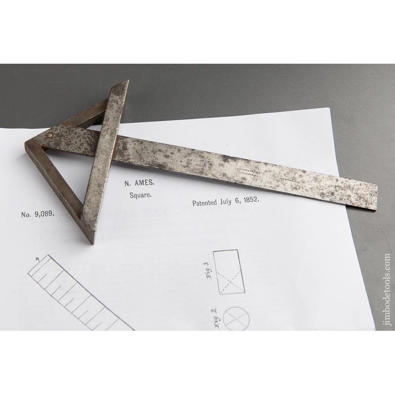 Six inch AMES PATENT July 6, 1852 Center Square * 88816