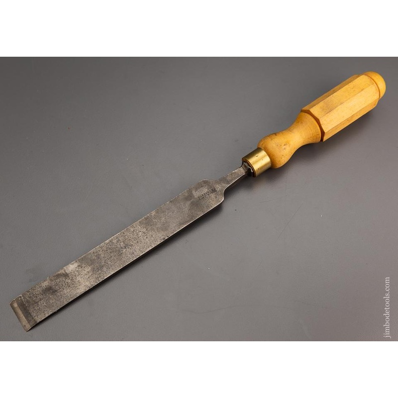 STORMONT Unmarked Long, Thin Paring Chisel with Octagonal Boxwood Handle 1 x 14 – 97052