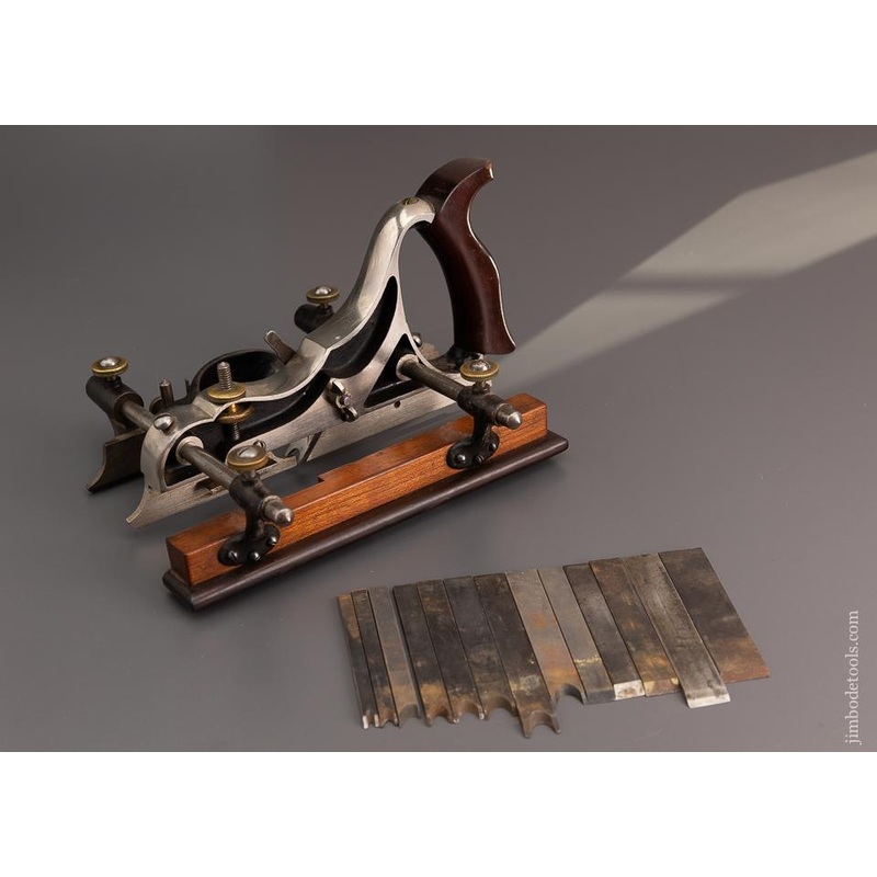 Stunning SIEGLEY PATENT Plow Plane with 14 Cutters – 96989