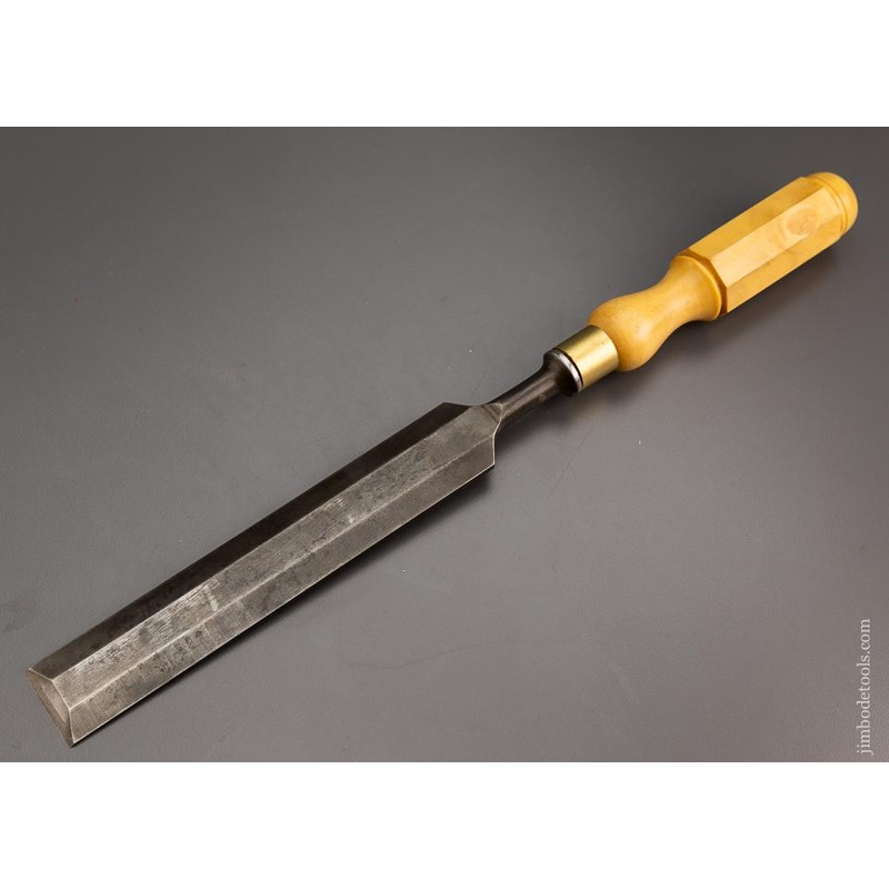 Unmarked Long, Thin Paring Chisel with Octagonal Boxwood Handle 1 1/4 x 14 1/4 – 97046