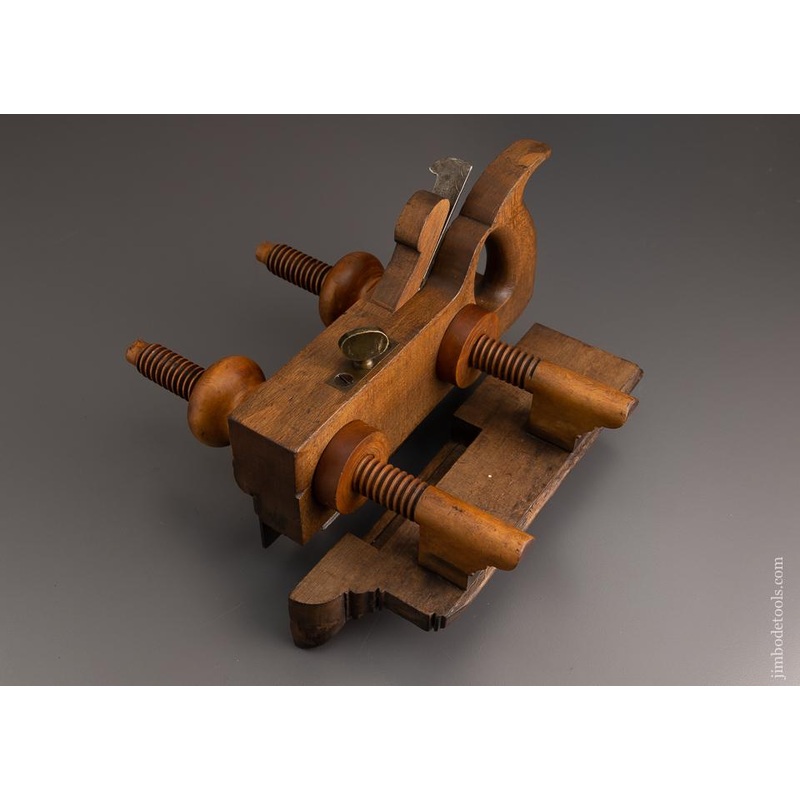 Very Nice Beech & Boxwood Screw Arm Handled Plow Plane – 96929