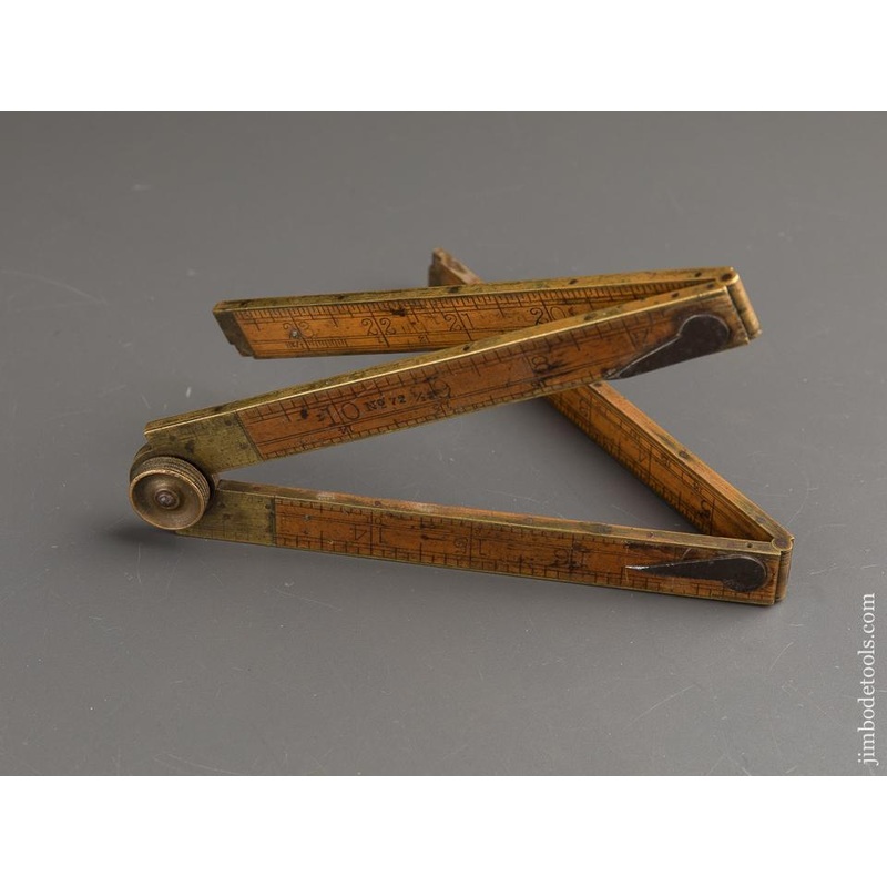 RARE and Excellent! NICOL Patent June 25, 1872 STANLEY 72 1/2 Folding Rule Dividers – EXCELSIOR 83457