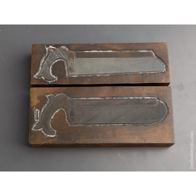 Two Saw Print Blocks Marked WEISS * 80392