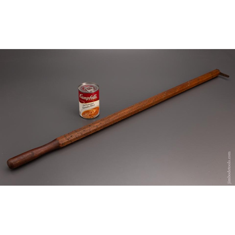 Remarkable Brass Studded Log and Lumber Calculating Rule Mint! – 97283