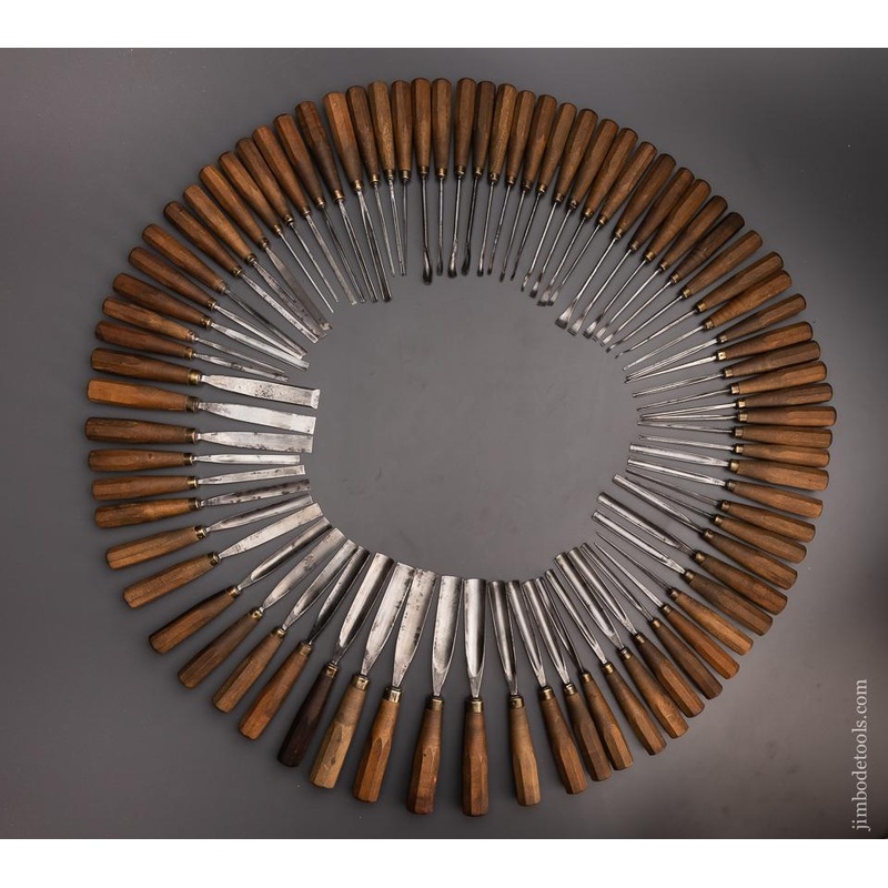 Remarkable Set of 79 ADDIS Carving Chisels – 97368 – AS OF MAR 17