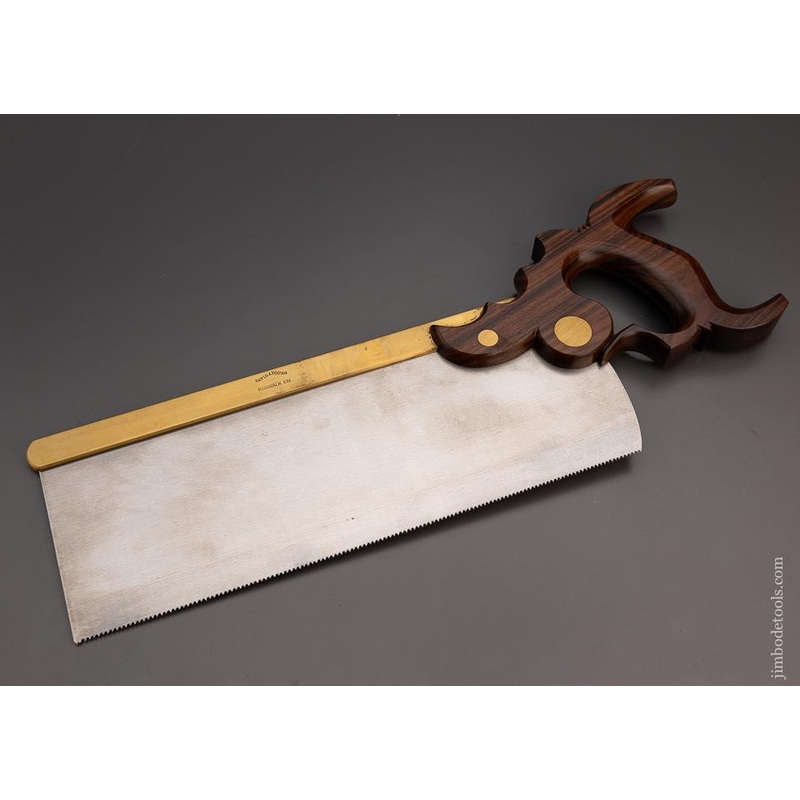 Stunning Rosewood Triple Cove Brass Back Tenon Saw by DAVID YOUNG – 97314