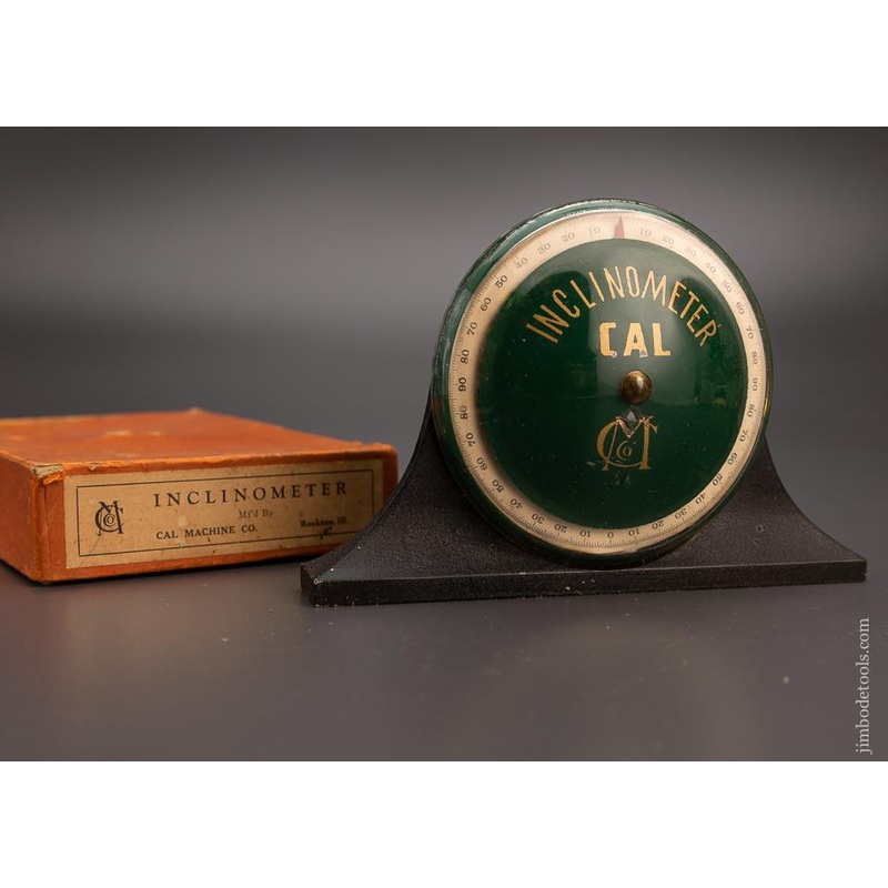 Rare CAL MACHINE CO PATENTED Inclinometer Level Mint in Box with Instructions – 97464 – AS OF MAR 22