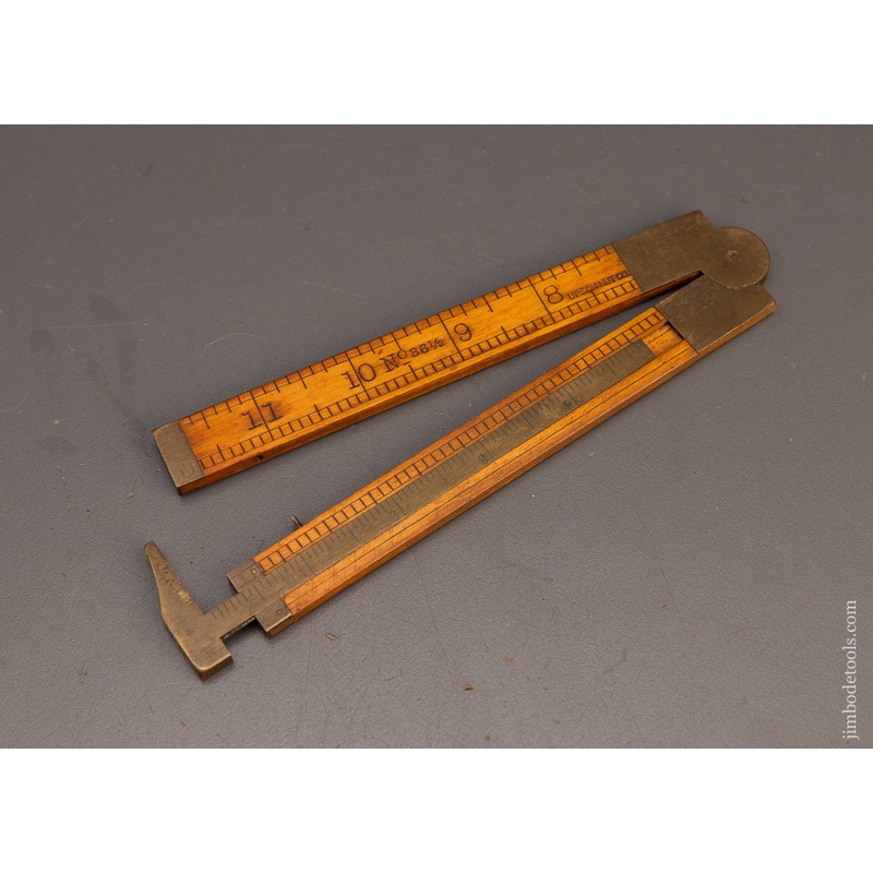 Rare & Fine UPSON NUT CO. No. 36 1/2 Folding Boxwood Caliper Rule – 115222