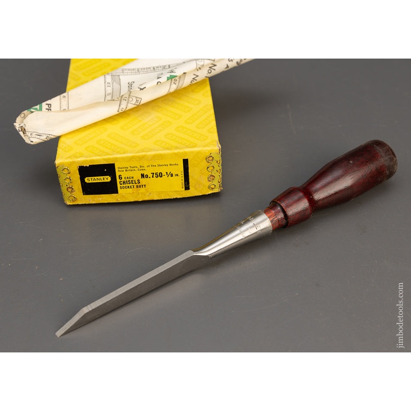Rare Size Mint in Box New Old Stock STANLEY No. 750 Socket Chisel 1/8 Inch Size – 115265