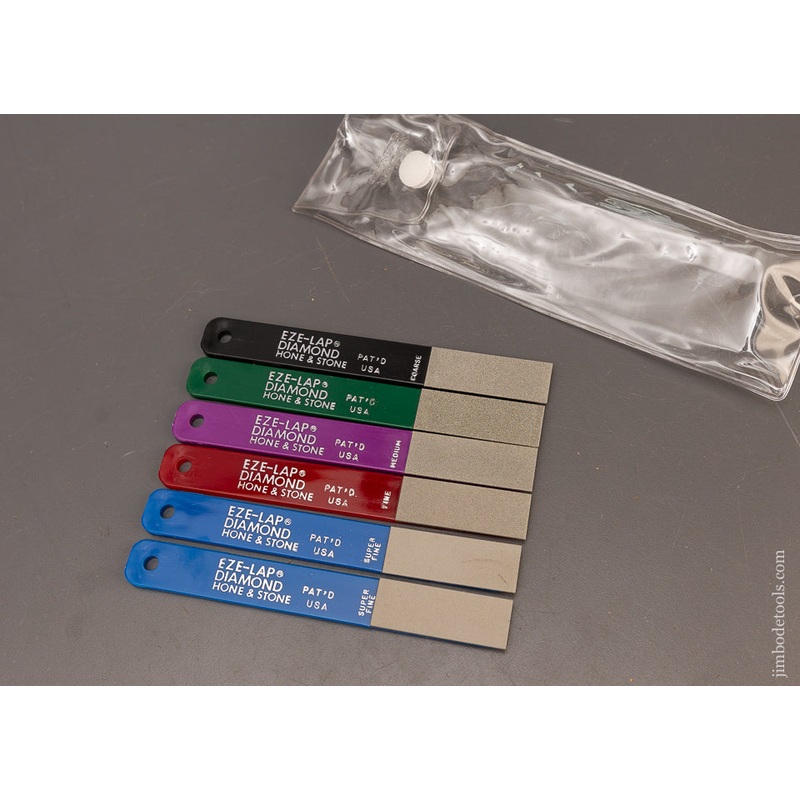 Set of 6 EZE-LAP Diamond Hone & Stones Mint in Box – 116247